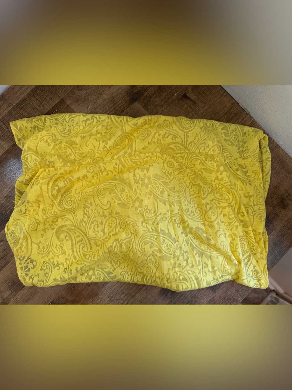 Yellow Paisley Women's Infinity Scarf
